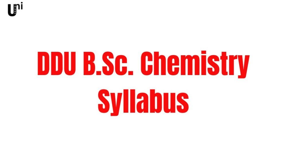 DDU B.Sc Chemistry Syllabus